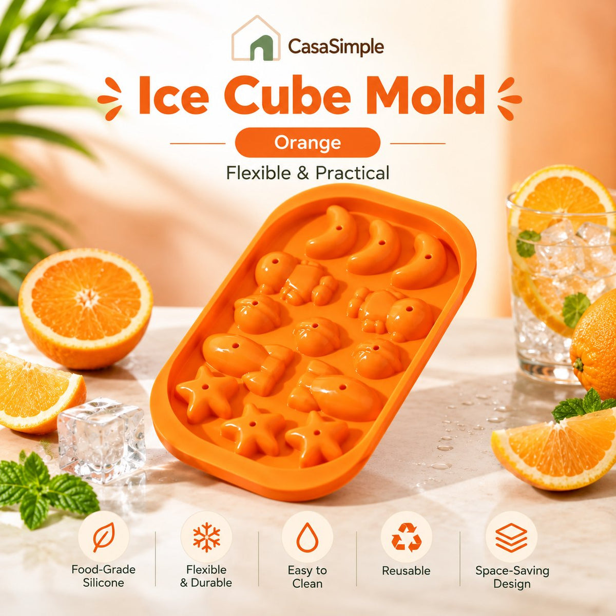 ⏰LAST DAY 50% OFF — 🧊Fun Shape Silicone Ice Cube Mold