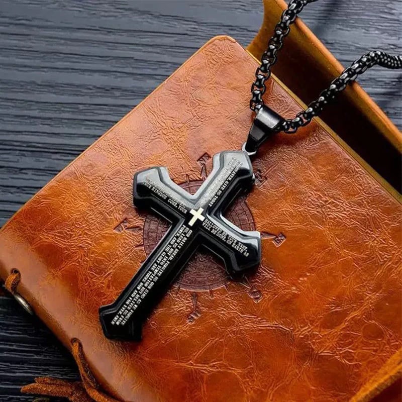 🔥Men's Lord's Prayer Cross Necklace