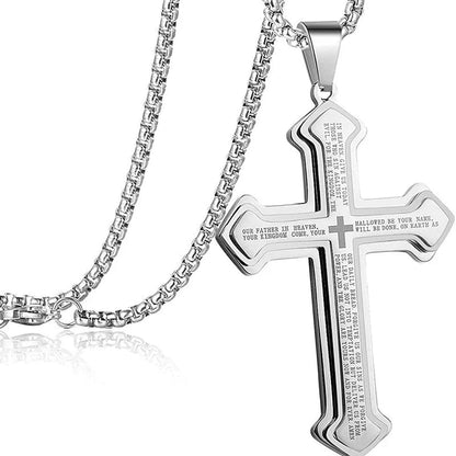 🔥Men's Lord's Prayer Cross Necklace