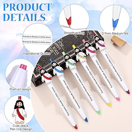 🔥Last Day 49% OFF - ✝️Mini Jesus Figures Pen Bible Verse Ballpoint Pen