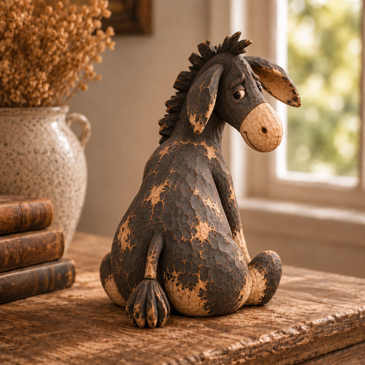 Rustic Vintage Donkey Figurine