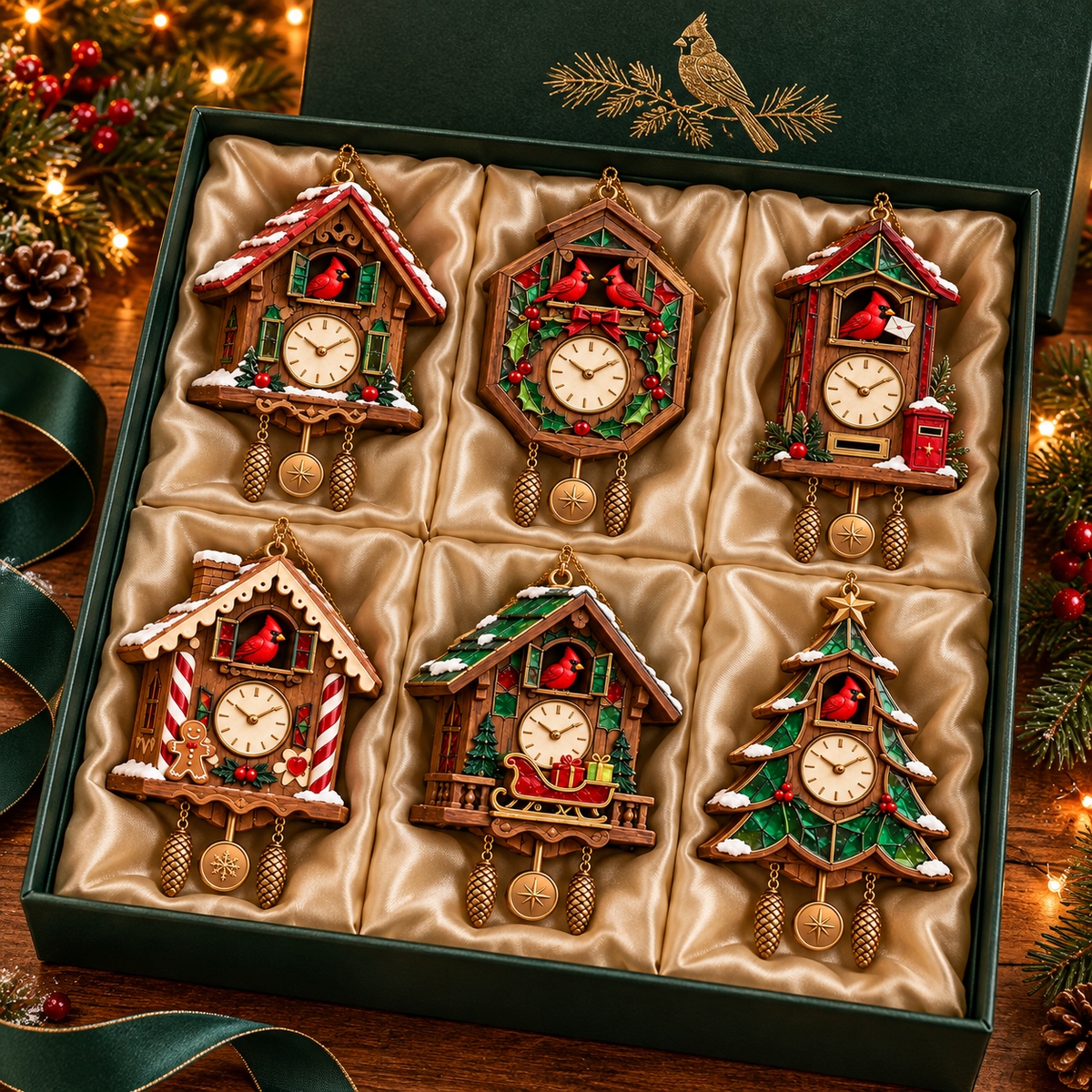 🐦 2026 Red Cardinal Cuckoo Clock Ornaments – 6 Vintage-Inspired Designs for a Nostalgic Christmas Tree