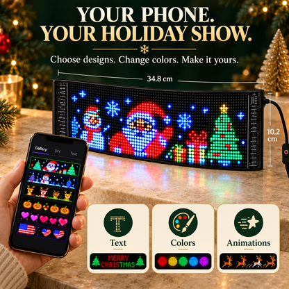 Smartphone control and DIY text, colors and animation options