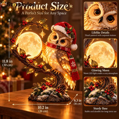 🎄🦉 Christmas Limited-Time Sale | Moonkeeper Owl™ – Lighted Christmas Owl