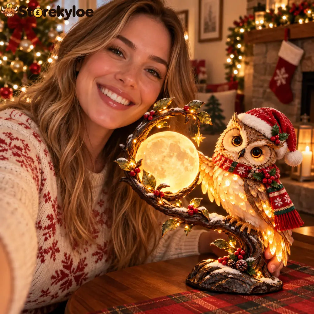 🎄🦉 Christmas Limited-Time Sale | Moonkeeper Owl™ – Lighted Christmas Owl