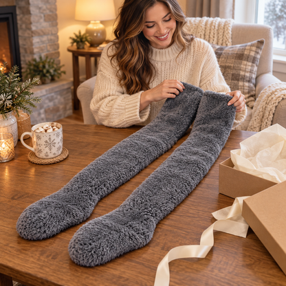 CloudCozy Over-the-Knee Plush Lounge Socks