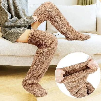 CloudCozy Over-the-Knee Plush Lounge Socks
