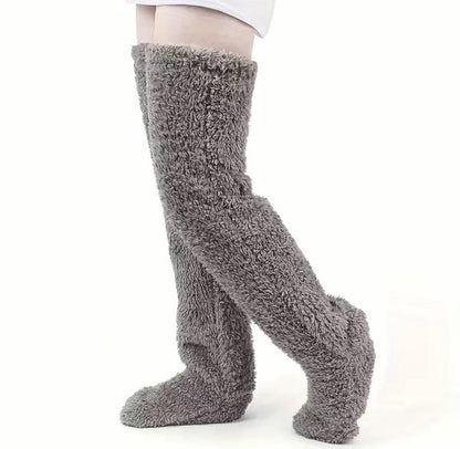 CloudCozy Over-the-Knee Plush Lounge Socks