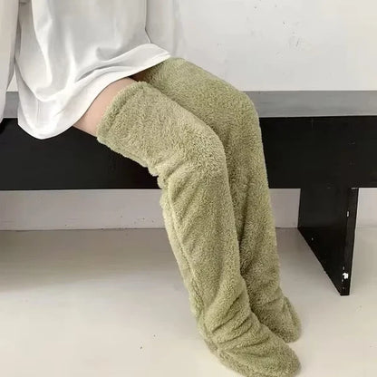 CloudCozy Over-the-Knee Plush Lounge Socks