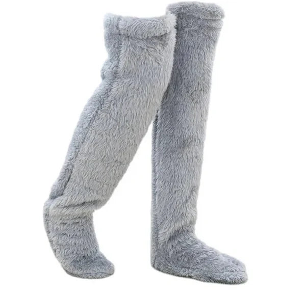 CloudCozy Over-the-Knee Plush Lounge Socks