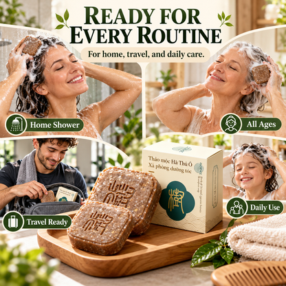 🌿 Herbal Shampoo Bar – A Rich, Foamy Cleanse for Your Hair