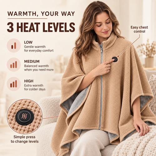 Cozy Current | USB Heated Waffle Wrap