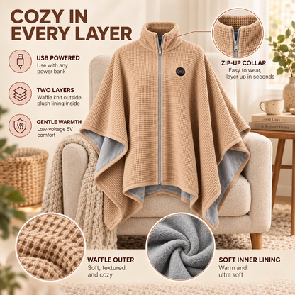 Cozy Current | USB Heated Waffle Wrap