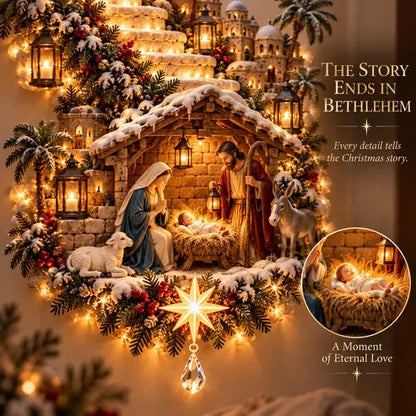 ✨Jesus Light Of Heaven Christmas Wall Hanging✝️ Last Day – 50% Off!✨
