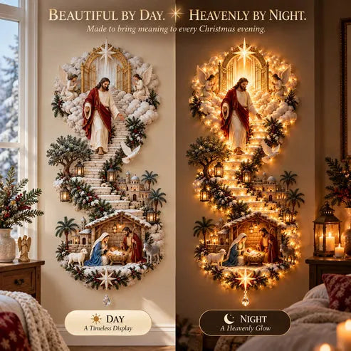 ✨Jesus Light Of Heaven Christmas Wall Hanging✝️ Last Day – 50% Off!✨