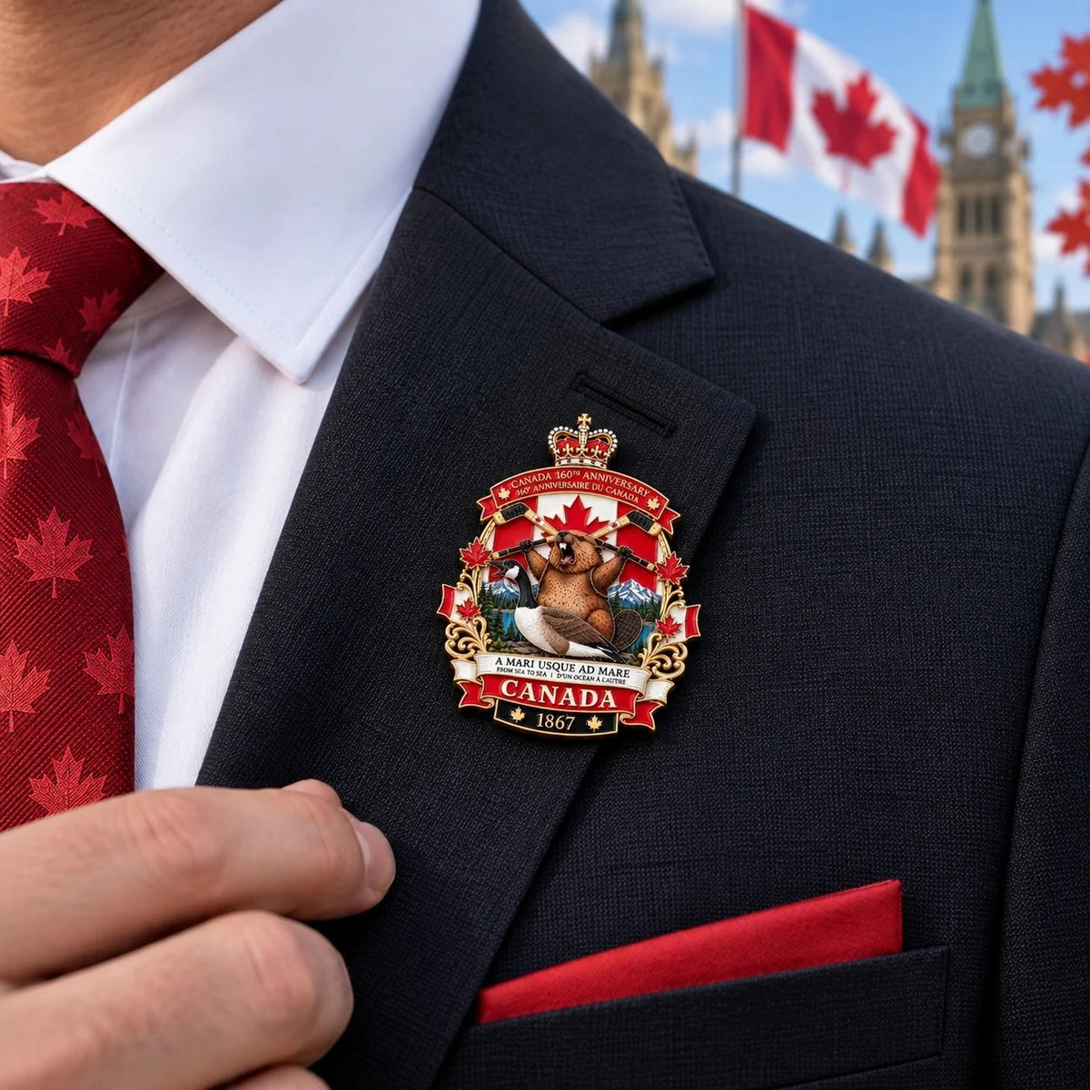 🍁Canada 160th Anniversary Tribute Badge | 1867–2027 Canadian Heritage Collector’s Keepsake