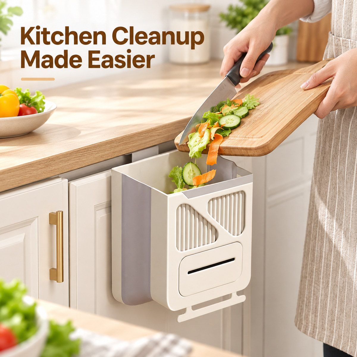 Hanging Kitchen Trash Can for Cabinet Door