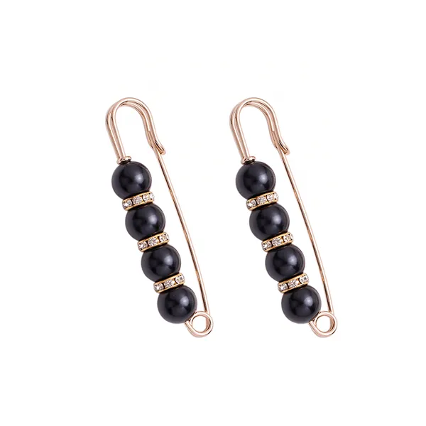 ✨ Pearl & Rhinestone Safety Pin Brooch – Elegant Decorative Fashion Accessory