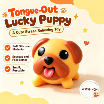 🐶 Funny Tongue-Popping Pug Toy – Squeeze & Smile Mini Fidget Gift