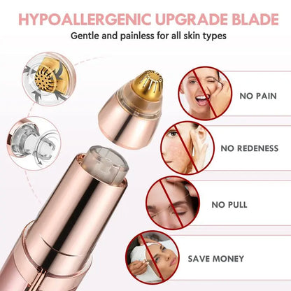 ✨ 2-in-1 Facial Hair & Eyebrow Trimmer – Upper Lip, Chin & Brows 💖