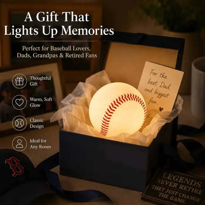 ⚾ Baseball Night Light Gift – Warm Glow for Baseball Lovers