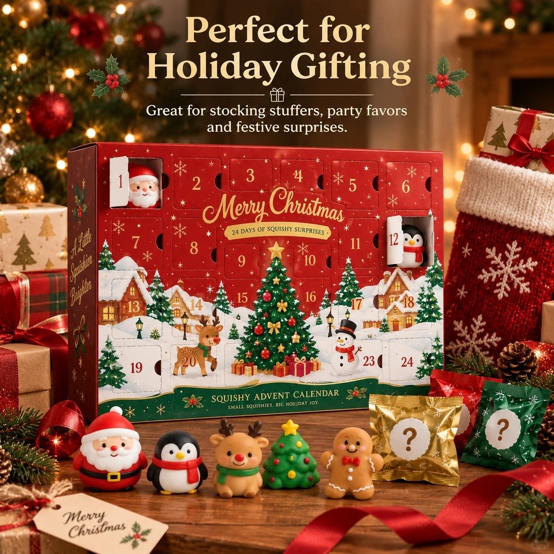 🎄 LAST DAY 50% OFF – 24-Day Christmas Squishy Advent Calendar 🎁