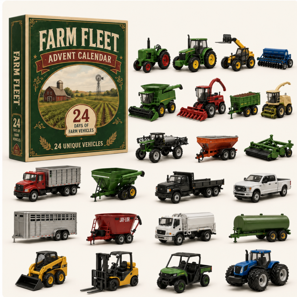 🚜Build the Fleet Collection 24-Day Vehicle Advent Calendar Series | ✨A New Adventure Every Morning