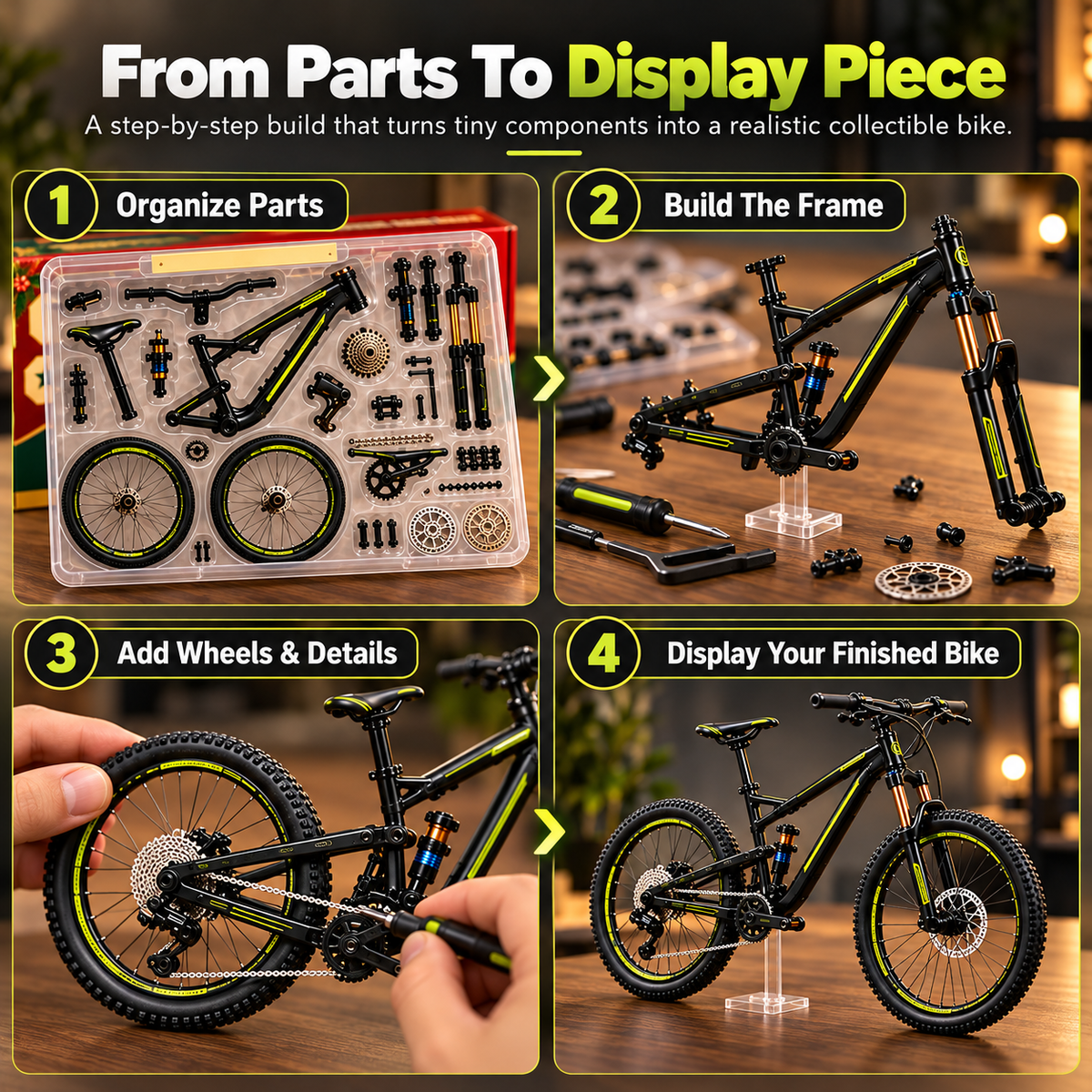 🔥LAST DAY 50%🚵‍♂️🛠️ DIY Mountain Bike Model Building Kit