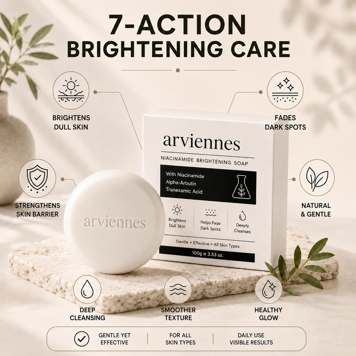 ✨ Niacinamide Brightening Cleansing Bar | For Dull & Uneven-Looking Skin 🧼