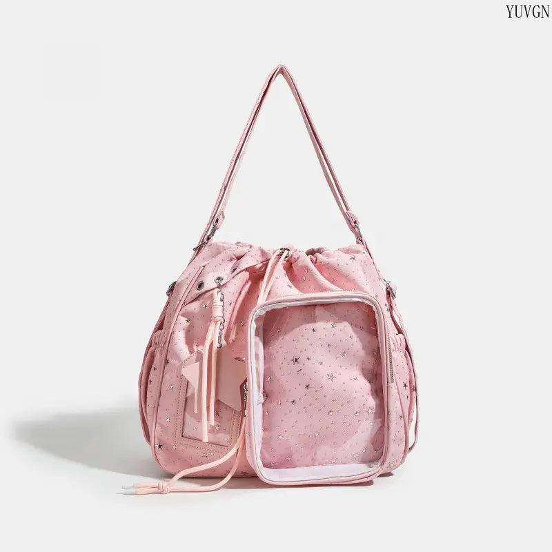 Star Print Ita Fashion Patterned Crossbody Shoulder Bag