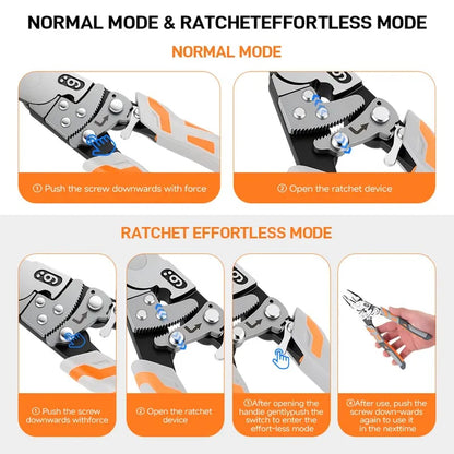 🔧 Self-Locking Ratchet Pliers – Secure Grip, Less Effort