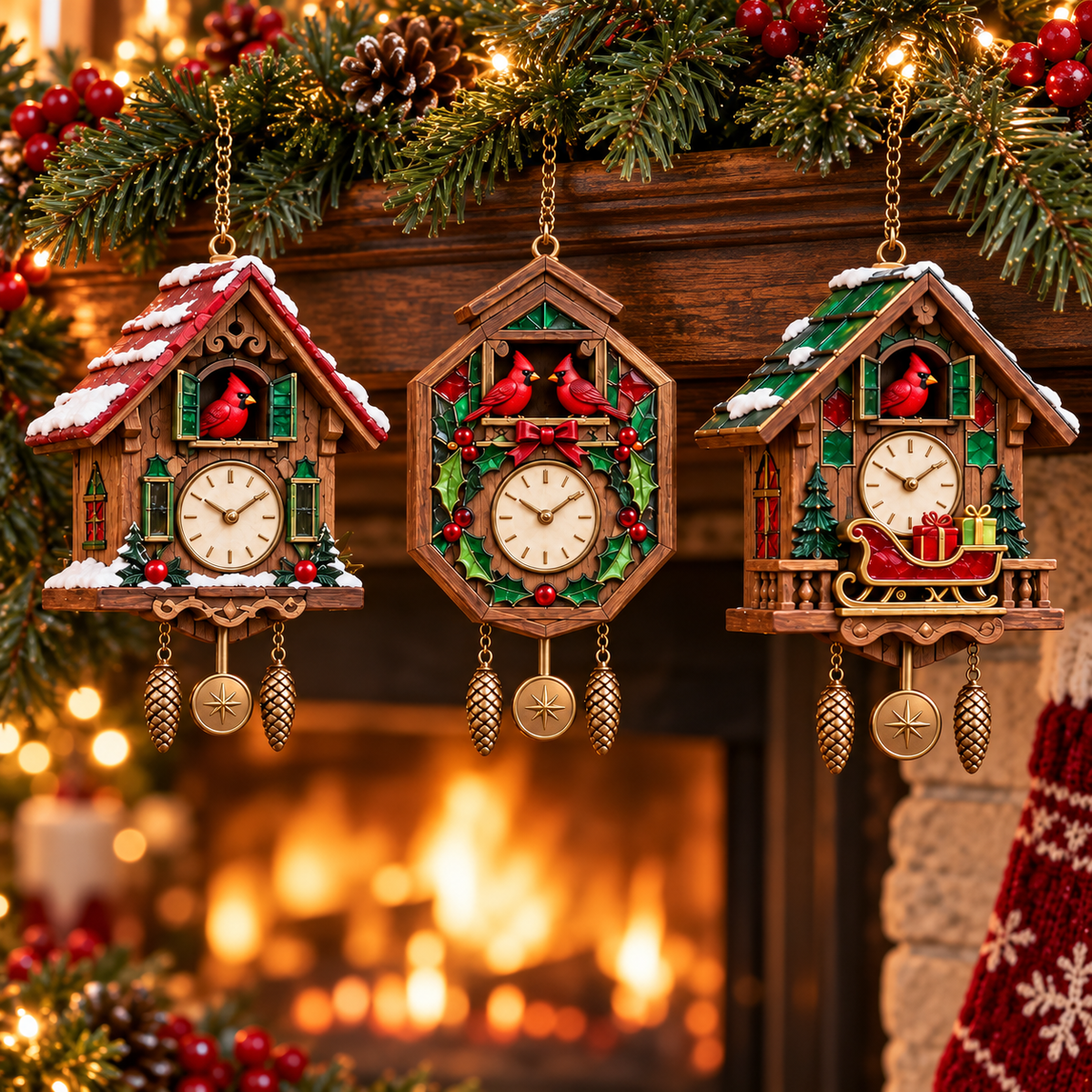 🐦 2026 Red Cardinal Cuckoo Clock Ornaments – 6 Vintage-Inspired Designs for a Nostalgic Christmas Tree