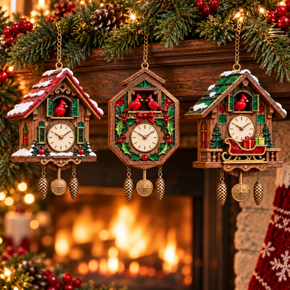 🐦 2026 Red Cardinal Cuckoo Clock Ornaments – 6 Vintage-Inspired Designs for a Nostalgic Christmas Tree