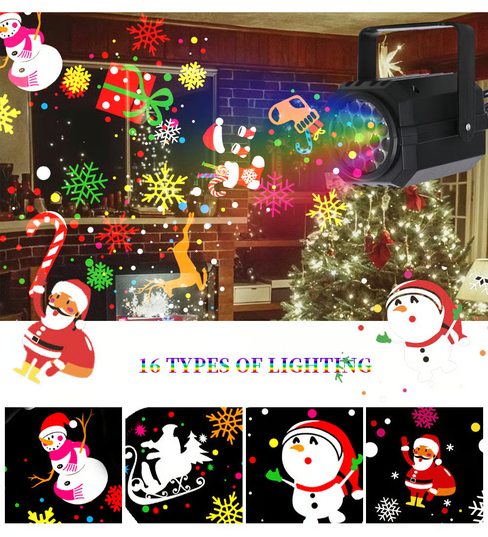 🎁Black Friday 50% OFF⭐🎄 Magical Christmas LED Projector – 16 Stunning Holiday Patterns to Light Up Your Home!