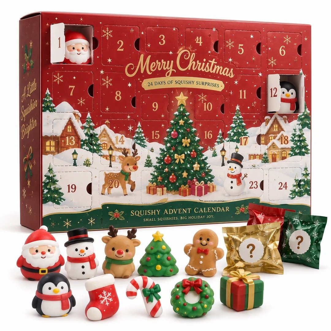 🎄 LAST DAY 50% OFF – 24-Day Christmas Squishy Advent Calendar 🎁