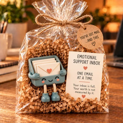 💖 Emotional Support Desk Companions 🎁 Funny Coworker Gift with Encouraging Message Card