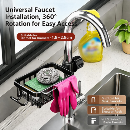 💧🪝 Space-Saving Sink Organizer – Drain, Store & Stay Tidy