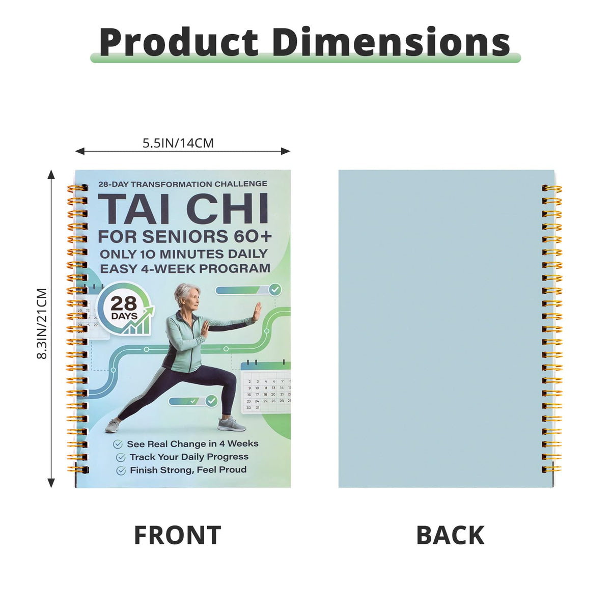 Tai Chi Walking for Seniors, Spiral Bound 28 Day Morning Plan