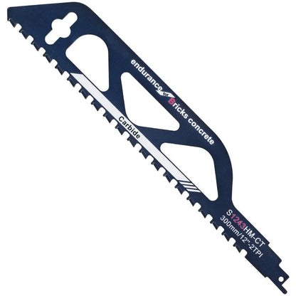 🧱🪚 12' Carbide Masonry Reciprocating Saw Blade – 2 TPI Heavy-Duty Brick & Block Cutting Blade 🔧