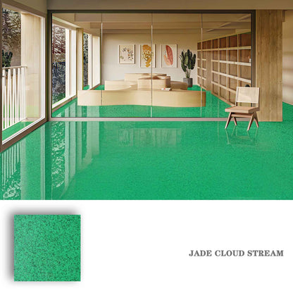 ✨ High-Gloss Marble-LookEpoxy Self-Leveling Floor Coating– Transform Garages, Basements, Courtyard & Workshops