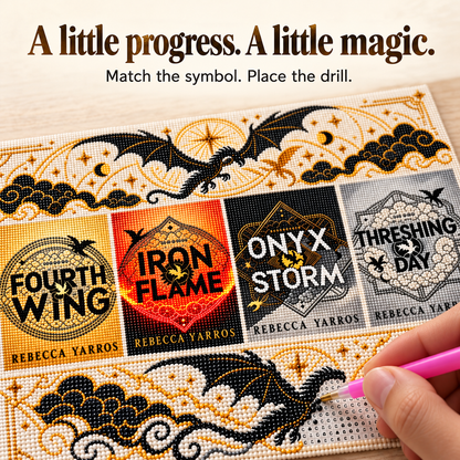 Dragon & Book Cover Diamond Painting Kit 🐉✨