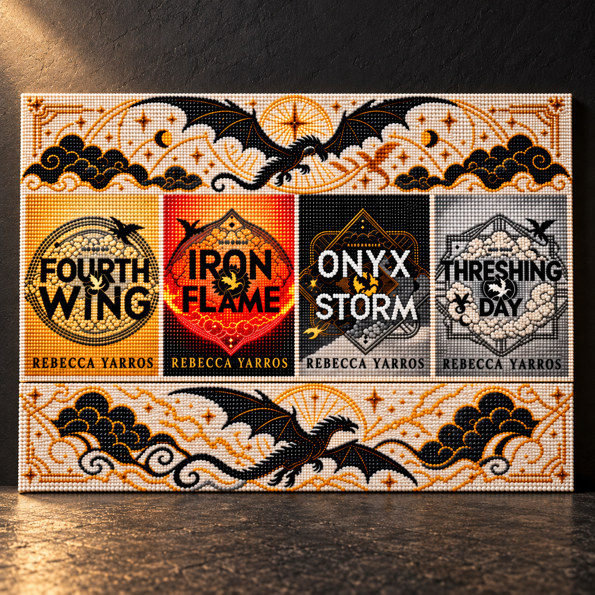 Dragon & Book Cover Diamond Painting Kit 🐉✨
