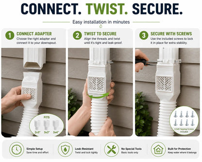 🏡 Keep Rainwater Away | Flexible Downspout Extender
