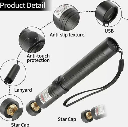 Rechargeable Green Laser Pointer/ Line Light Flashlight