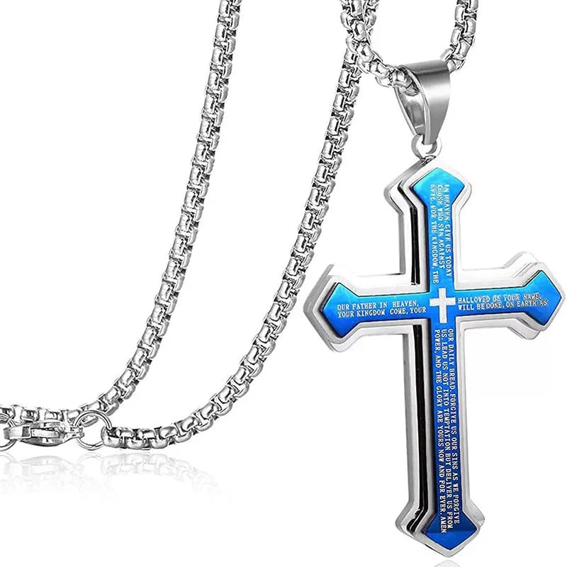 🔥Men's Lord's Prayer Cross Necklace