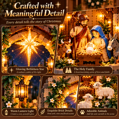 Lighted Bethlehem Nativity Book Nook