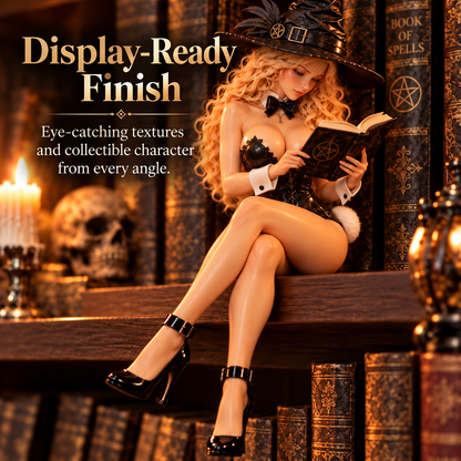📖 Gothic Witch Shelf Sitter – 3 Bookish Personalities