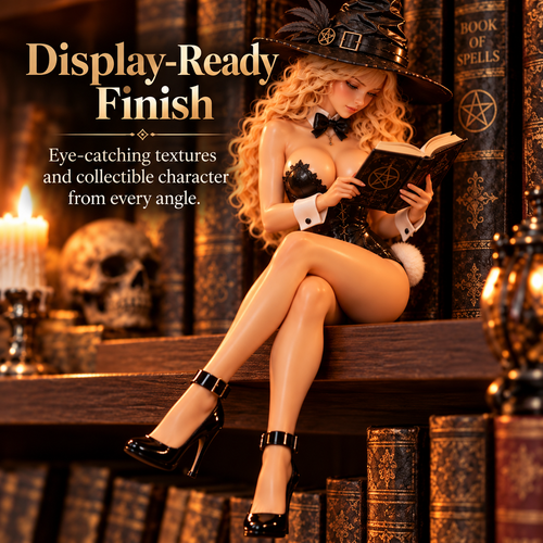 📖 Gothic Witch Shelf Sitter – 3 Bookish Personalities