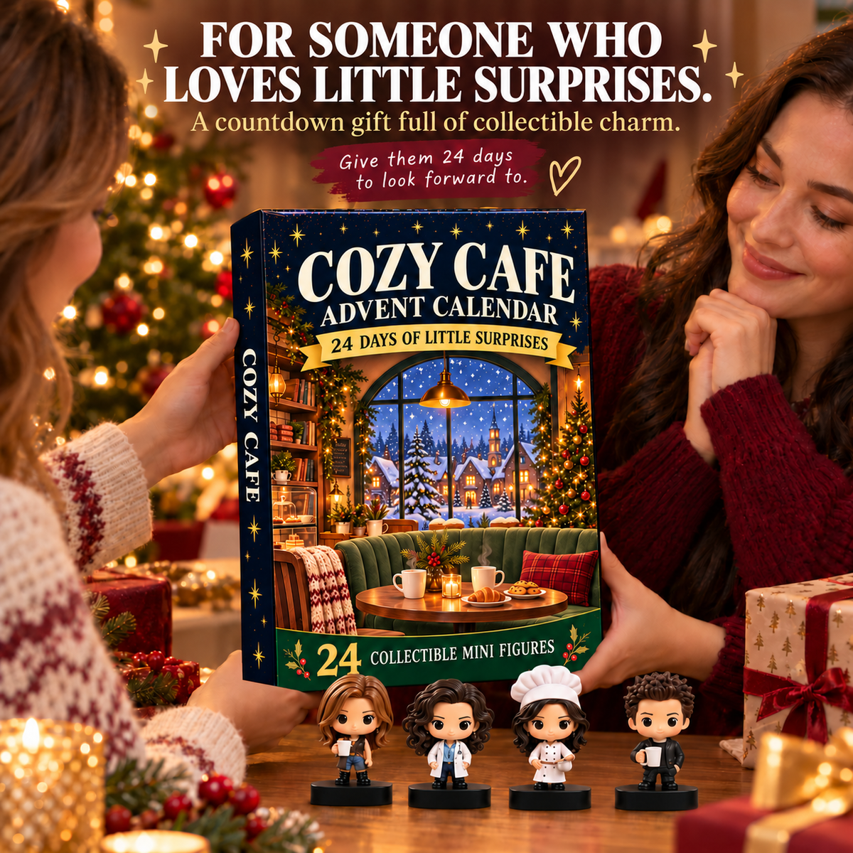 ☕  Cozy Café  Advent Calendar – 24 Days of Collectible Character Surprises