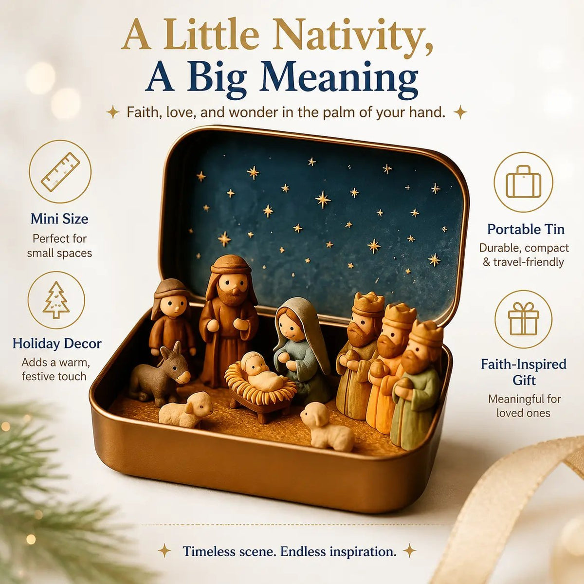 ✝️ Little Bethlehem™ – Pocket Nativity Scene Set✝️